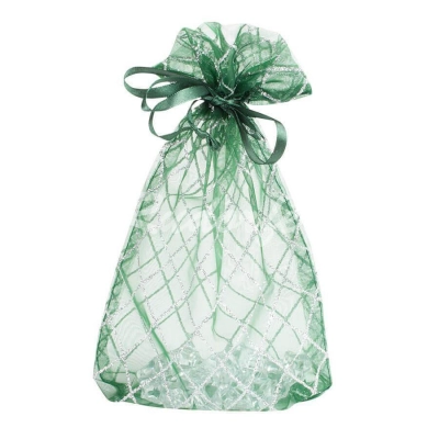 Zöld organza dísztasak 15x25 cm kép