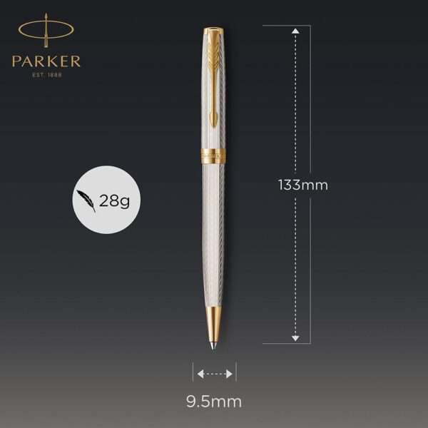 925 ezüst 18kt arany Parker Sonnet Deluxe Mistral golyóstoll - Image 4