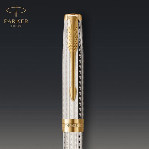 925 ezüst 18kt arany Parker Sonnet Deluxe Mistral golyóstoll - Image 2