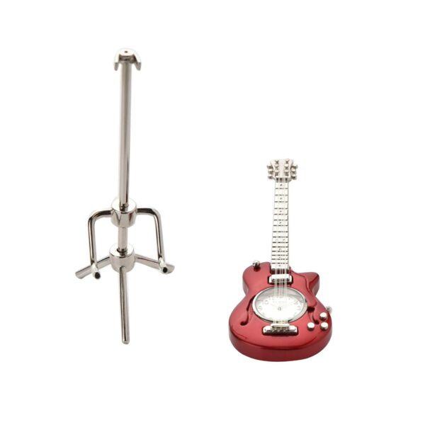 Piros miniatűr gitár óra ajándék gravírozással - Image 2