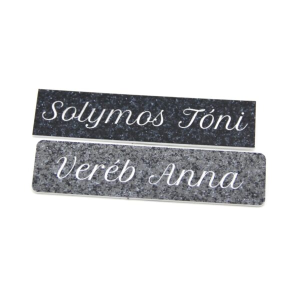 Névtábla – márvány hatású műanyag 14×4 cm