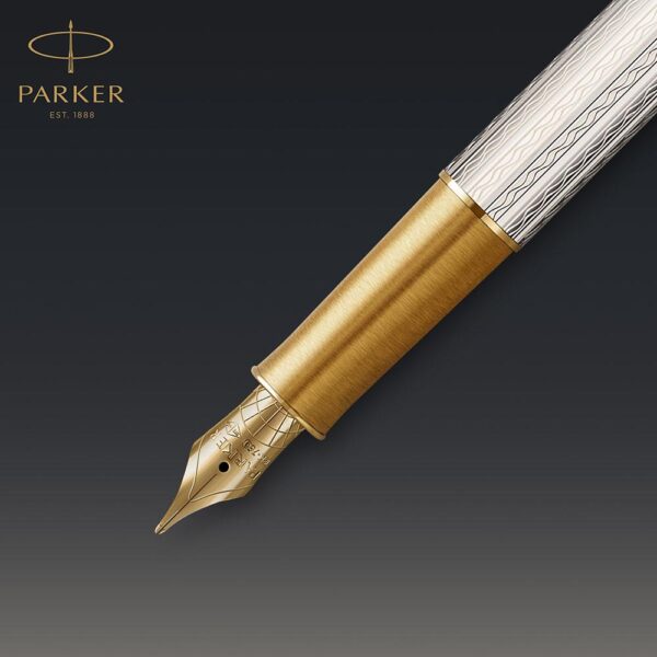 925 ezüst 18kt arany Parker Sonnet Deluxe Mistral töltőtoll - Image 2