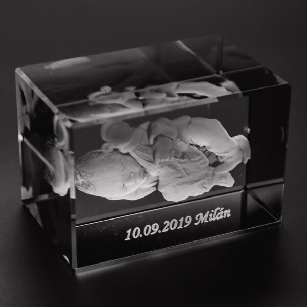 Üvegkristály hasáb díszdobozban 6,5×7,5x11 cm - Image 2