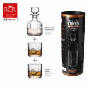 3 db-os kristály whisky szett ajándék gravírozással