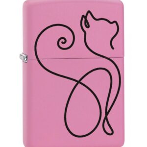 Zippo 413536 rózsaszín cicás öngyújtó ajándék gravírozással