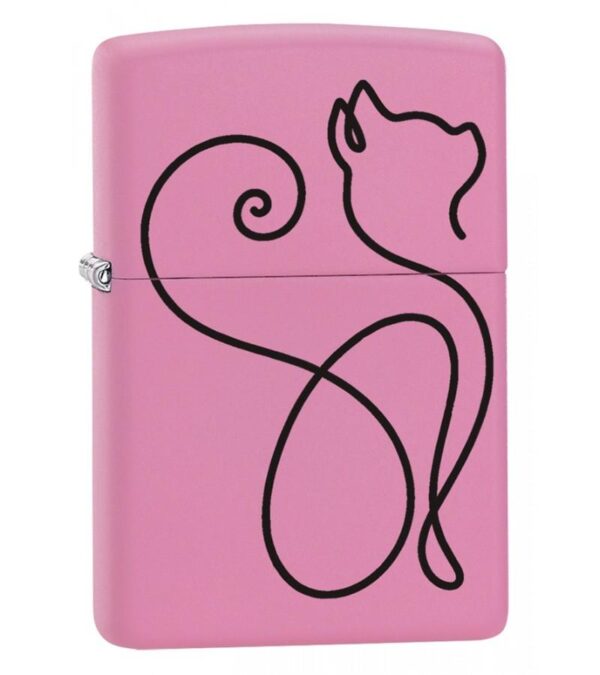 Zippo 413536 rózsaszín cicás öngyújtó ajándék gravírozással