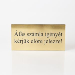 Fémhatású műanyag tábla 10×15 cm