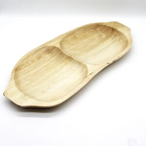 Osztott fa tálaló 47 cm, gravírozással