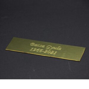 Réz névtábla – cégtábla 14×4 cm