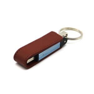 Barna szintetikus bőr pendrive 32GB ajándék gravírozással