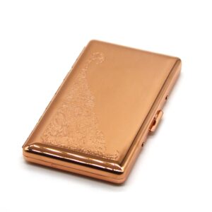 Rosegold cigarettatárca íves mintával ajándék gravírozással