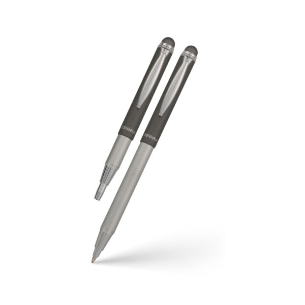Díszdobozos Zebra Stylus szürke teleszkópos touch toll