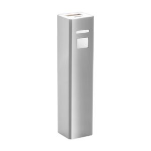 Ezüstszín power bank ajándék gravírozással
