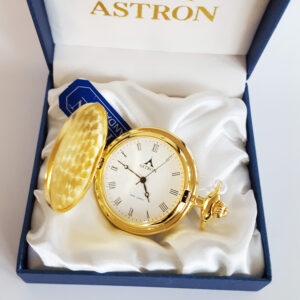 Astron zsebóra elegáns mintával, arany színű, díszdobozban