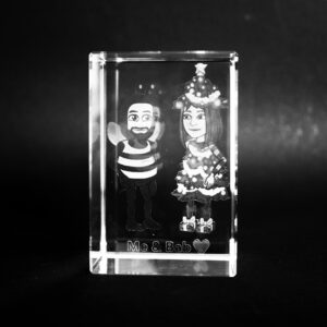 Üvegkristály hasáb saját Avatar gravírozással