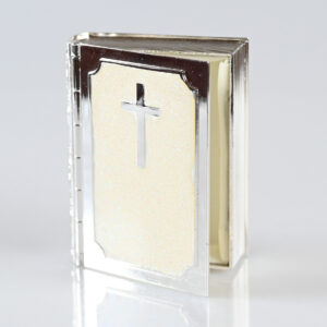Biblia alakú fém dobozka 90x70x28 mm