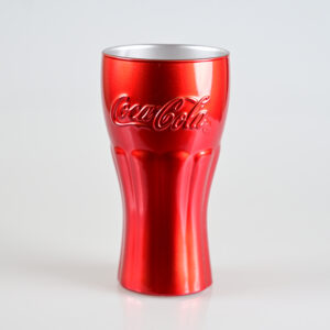 Piros Coca Cola üvegpohár ajándék gravírozással