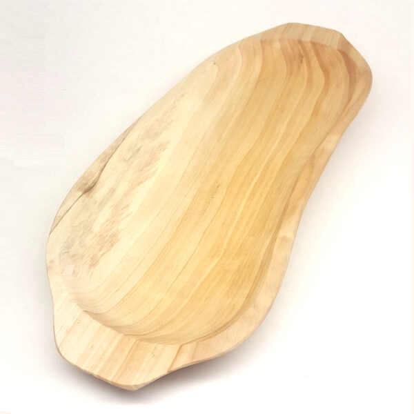 Fa tálaló 47 cm, gravírozással