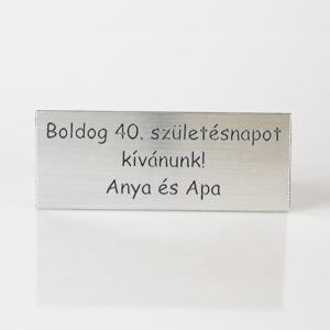 Fémhatású műanyag tábla 12×16 cm