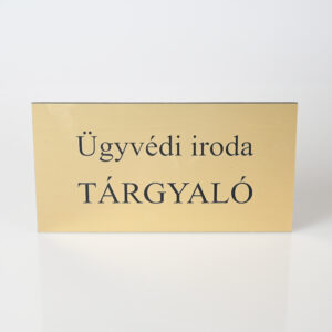 Fémhatású műanyag tábla 13×20 cm