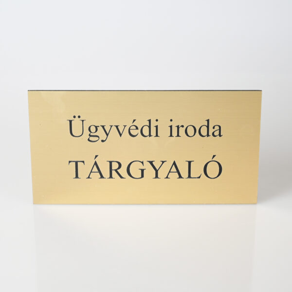 Fémhatású műanyag tábla 13×20 cm