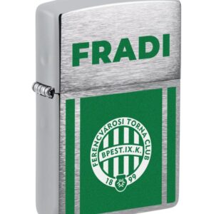 Szálcsiszolt FTC Fradi Zippo öngyújtó ajándék gravírozással