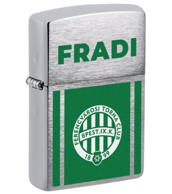 Szálcsiszolt FTC Fradi Zippo öngyújtó ajándék gravírozással