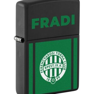 Fekete FTC Fradi Zippo öngyújtó ajándék gravírozással