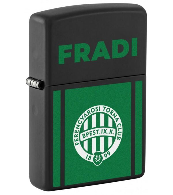 Fekete FTC Fradi Zippo öngyújtó ajándék gravírozással