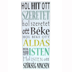 Házi áldás vászonkép 25x50 cm