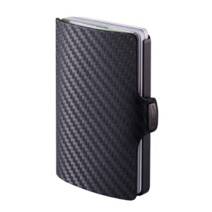 i-Clip bőr bankkártya tartó – fekete carbon fiber bőr