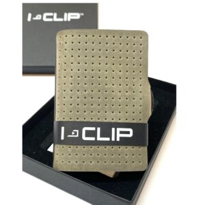 i-Clip bőr bankkártya tartó – olajzöld Advantage-R
