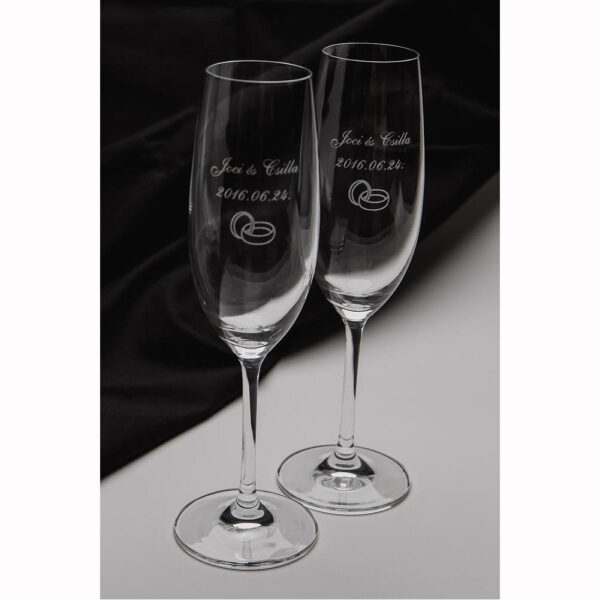 Kristály pezsgőspohár Schott Zwiesel 228 ml, gravírozással