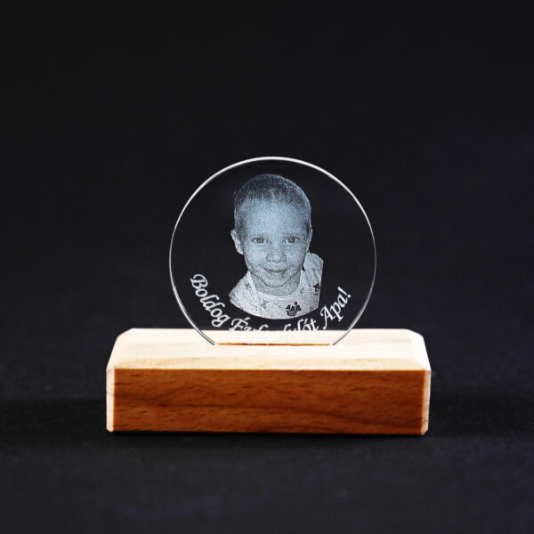 Üvegkorong ajándék gravírozással 40x4 mm