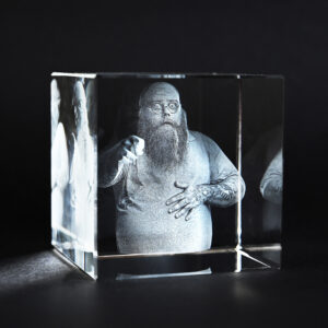 Üvegkristály kocka 6x6x6 cm valódi 3D gravírozás opcióval