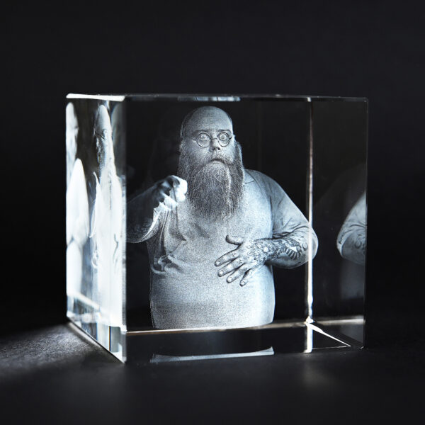Üvegkristály kocka 6x6x6 cm valódi 3D gravírozás opcióval