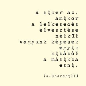 Churchill idézet a sikerről vászonkép