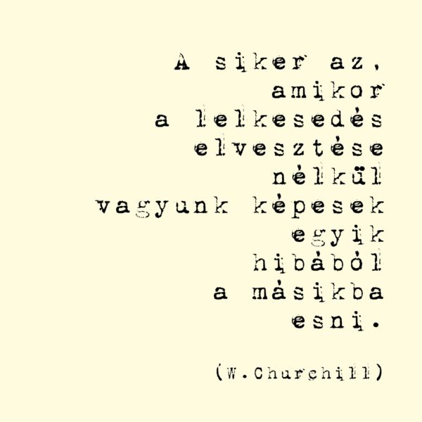 Churchill idézet a sikerről vászonkép