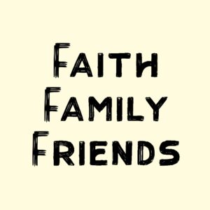 Faith family friends vászonkép