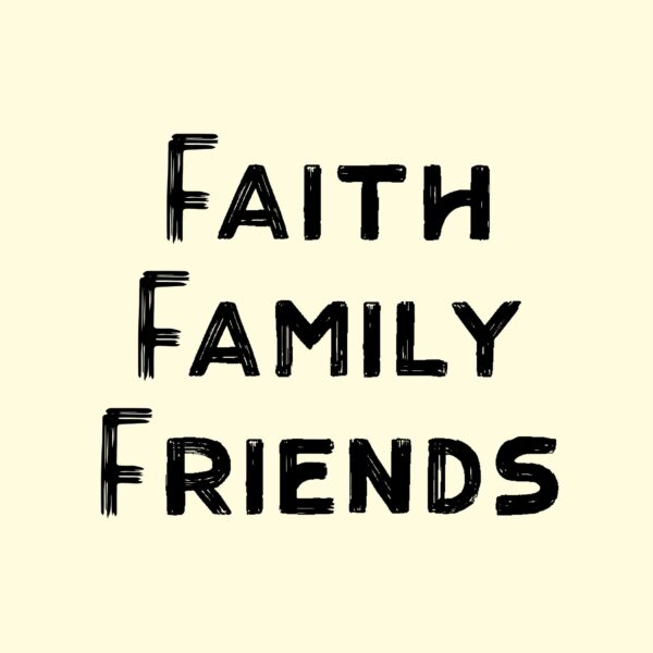 Faith family friends vászonkép