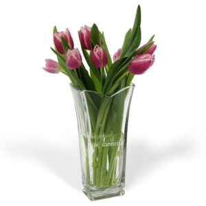 Tulipán alakú váza saját felirattal