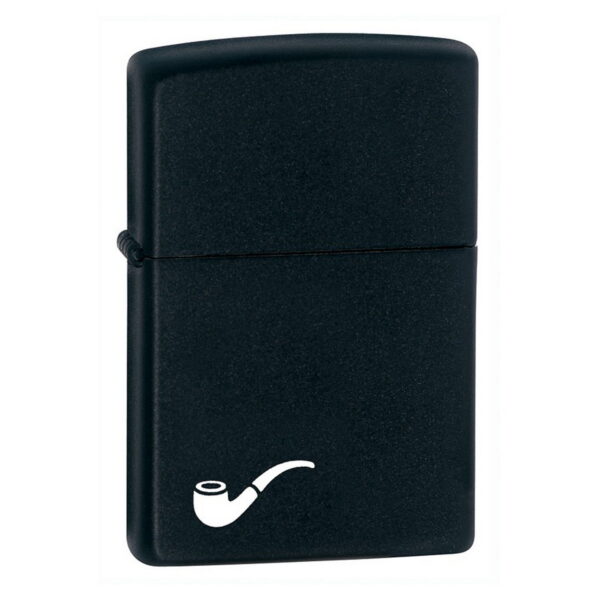 Zippo 218pl matt fekete pipagyújtó ajándék gravírozással