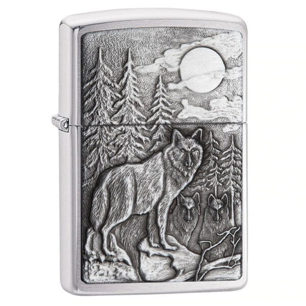 Zippo 20855 farkas öngyújtó ajándék gravírozással