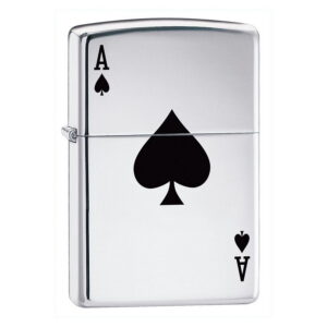 Zippo kártyás pikk ász fényes öngyújtó 24011 ajándék gravírozással