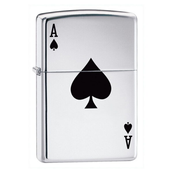 Zippo kártyás pikk ász fényes öngyújtó 24011 ajándék gravírozással