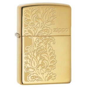 Zippo 29609 virágmintás réz öngyújtó ajándék gravírozással