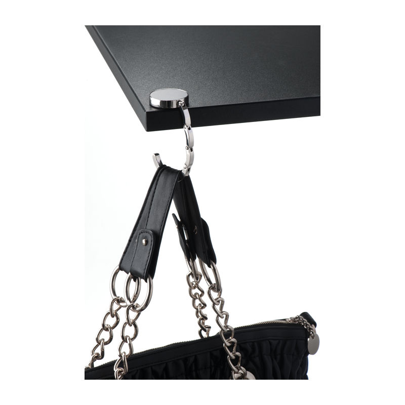 Ezüstszín kör táskatartó ajándék gravírozással - Image 2