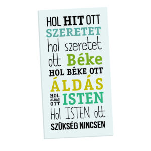 Házi áldás vászonkép 25x50 cm