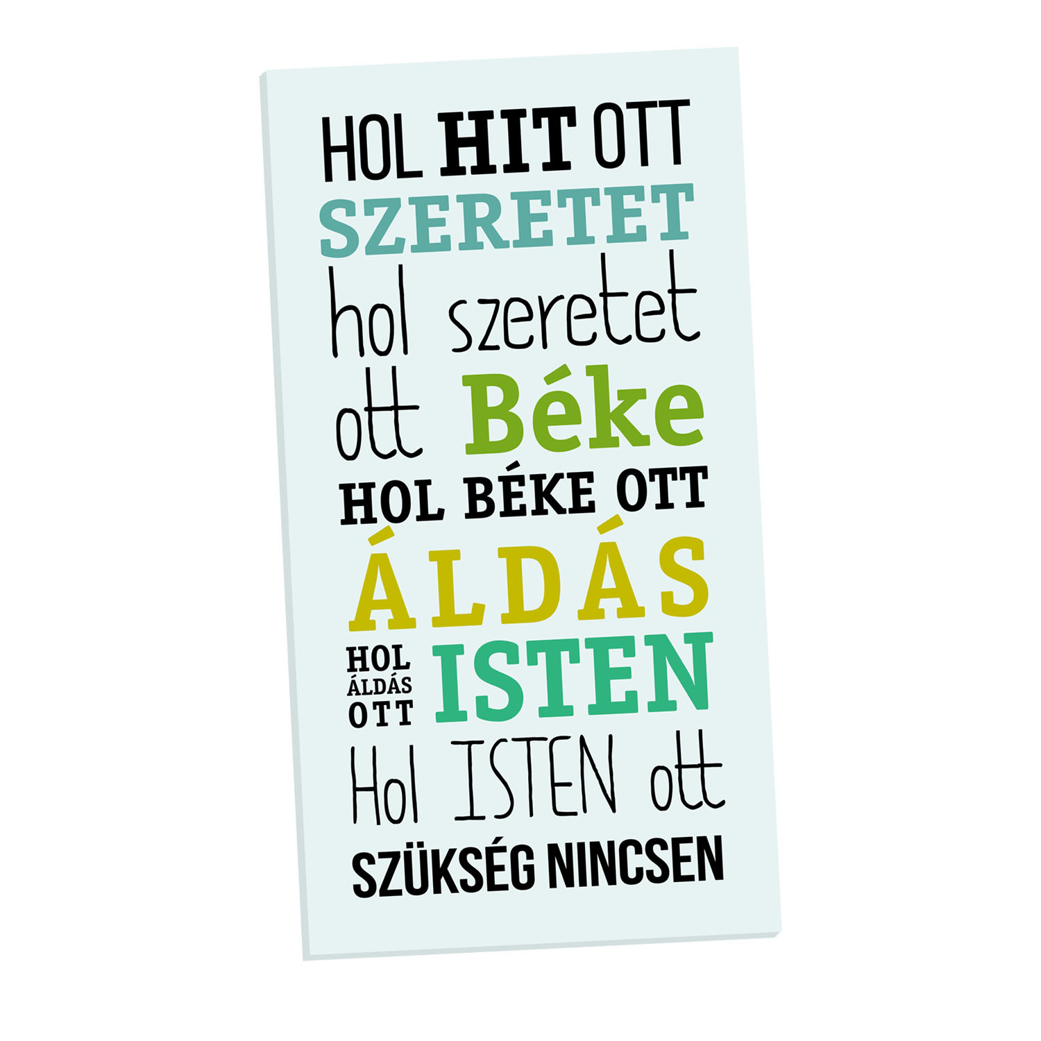 Házi áldás vászonkép 25x50 cm