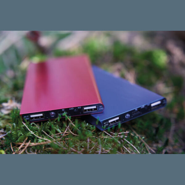 Lapos kék 8000 mAh powerbank ajándék gravírozással - Image 4